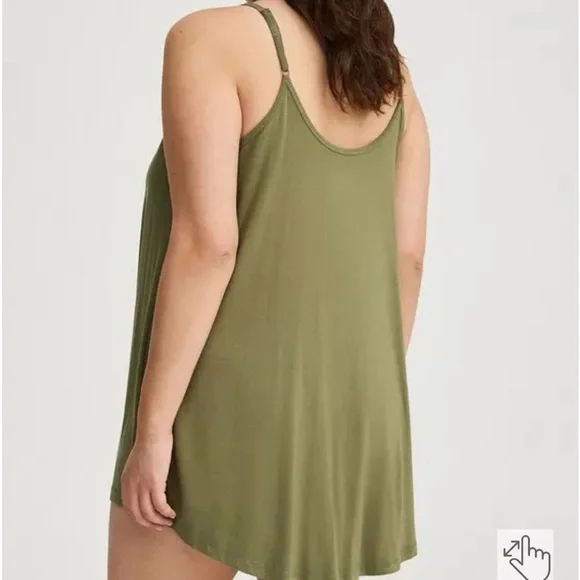 TORRID Soft Cami Mini Sleep Gown Desert Sky Olivine Size 0/L - Picture 7 of 13